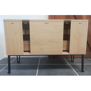 Meuble sous vasque en bois et métal 2 tiroirs L120 BRIGHTON - HELLIN