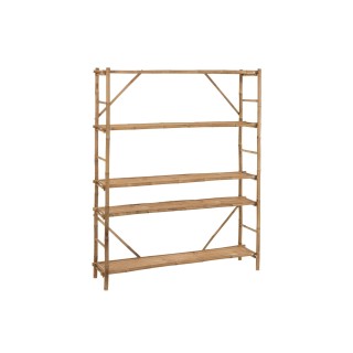 Bibliothèque en bambou naturel 5 tablettes NARA - HELLIN