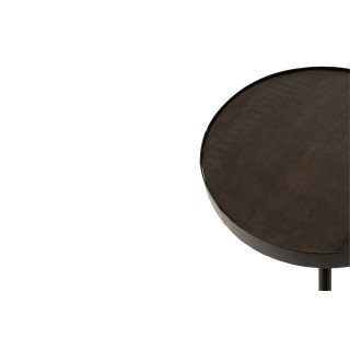Table basse ronde en bois de manguier et métal L50 MALKO - HELLIN