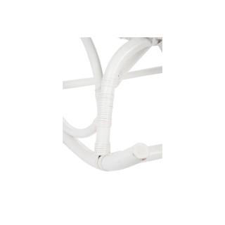 Rocking chair en rotin blanc dossier haut MIKA - HELLIN