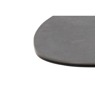 Table basse galet en céramique et pied en métal noir L100 BARBARA - HELLIN