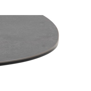 Table basse galet en céramique et pied en métal noir L100 BARBARA - HELLIN