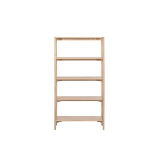 Bibliothèque scandinave en chêne blanchi 4 tablettes BRENDA - HELLIN