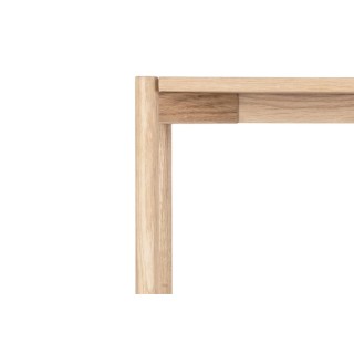 Bibliothèque double scandinave en chêne blanchi 4 tablettes BRENDA - HELLIN