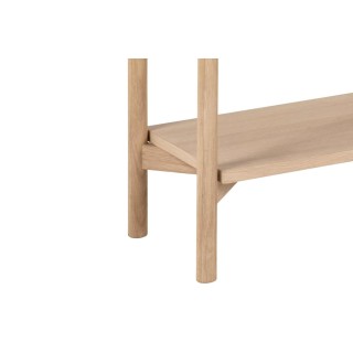 Bibliothèque double scandinave en chêne blanchi 4 tablettes BRENDA - HELLIN