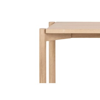 Bibliothèque double scandinave en chêne blanchi 4 tablettes BRENDA - HELLIN