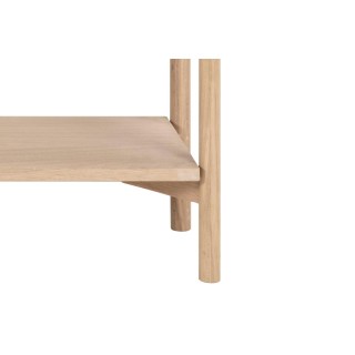 Bibliothèque double scandinave en chêne blanchi 4 tablettes BRENDA - HELLIN