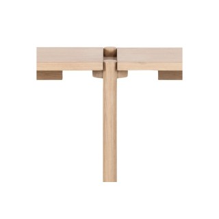 Bibliothèque double scandinave en chêne blanchi 4 tablettes BRENDA - HELLIN