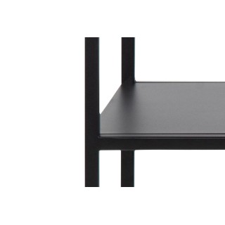 Console rectangulaire double plateau en métal noir L100 CASSIA - HELLIN