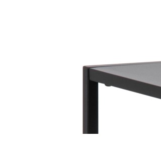 Console rectangulaire double plateau en métal noir L100 CASSIA - HELLIN