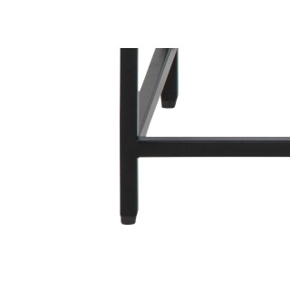 Console rectangulaire double plateau en métal noir L100 CASSIA - HELLIN