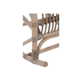 Rocking chair en rotin gris CARMELIE - HELLIN
