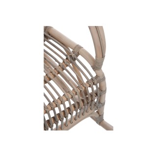 Rocking chair en rotin gris CARMELIE - HELLIN