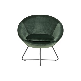 Fauteuil moderne en velours et métal SCOTT - HELLIN