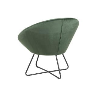 Fauteuil moderne en velours et métal SCOTT - HELLIN