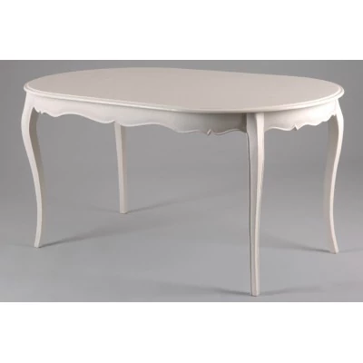 Table à manger ovale de couleur blanche : 6 personnes | Hellin