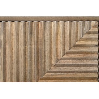 Meuble TV en manguier 4 portes et pieds métal noir L140 MANAUS - HELLIN