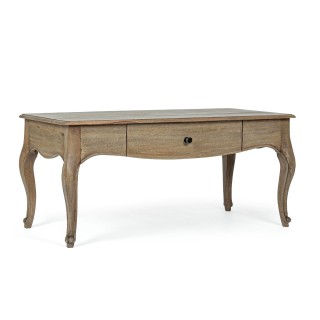 Table basse rectangulaire en bois de manguier 1 tiroir L110 GRACE - HELLIN