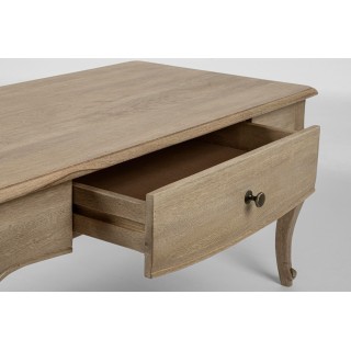 Table basse rectangulaire en bois de manguier 1 tiroir L110 GRACE - HELLIN