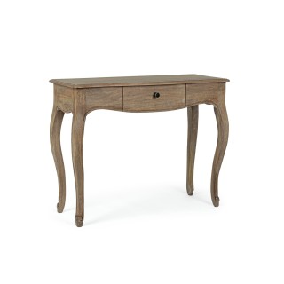 Console classique en bois de manguier 1 tiroir L100 GRACE - HELLIN