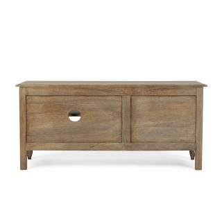 Meuble TV en bois de manguier 2 tiroirs 2 niches L115 GRACE - HELLIN