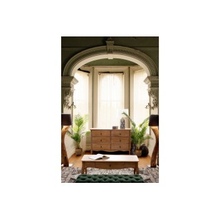 Commode classique en bois de manguier 6 tiroirs GRACE - HELLIN