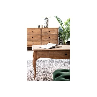 Commode classique en bois de manguier 6 tiroirs GRACE - HELLIN