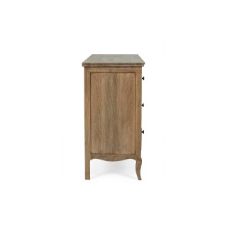 Commode classique en bois de manguier 6 tiroirs GRACE - HELLIN