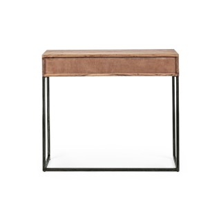 Console en bois d'acacia et structure en métal 2 tiroirs ELEANOR