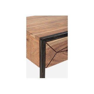Console en bois d'acacia et structure en métal 3 tiroirs ELEANOR - HELLIN