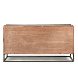 Buffet de salle à manger en acacia et en métal 3 portes L145 ELEANOR - HELLIN