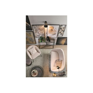 Console filaire en verre et en métal noir L107 SPIRALE - HELLIN