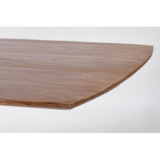 Table de salle à manger en manguier et pied laqué laiton L150 SHEILA - HELLIN