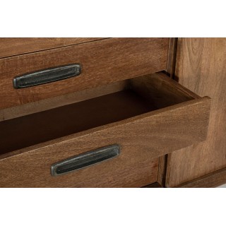 Buffet en bois de manguier vintage 2 portes et 5 tiroirs L200 SHEILA - HELLIN