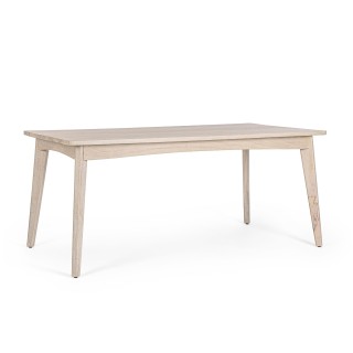 Table de salle à manger rectangulaire vintage en bois blanchi L173 SHANNA - HELLIN