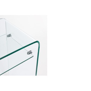 Console d'entrée design en verre à double plateau L110  IDORA - HELLIN