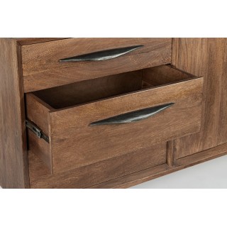 Buffet en bois de manguier vintage 2 portes et 3 tiroirs L150 SHEILA - HELLIN