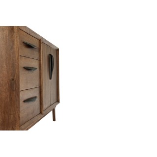 Buffet en bois de manguier vintage 2 portes et 3 tiroirs L150 SHEILA - HELLIN