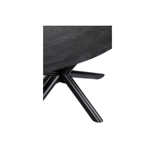 Table de salle à manger ovale et pied central araignée noir L200 FELICITY - HELLIN