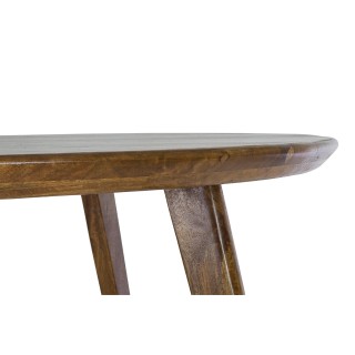 Table de salle à manger ronde vintage en manguier D120 BLANY - HELLIN