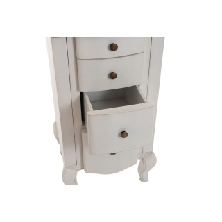 Chiffonnier en bois blanc cassé patiné 4 tiroirs BETSY - HELLIN