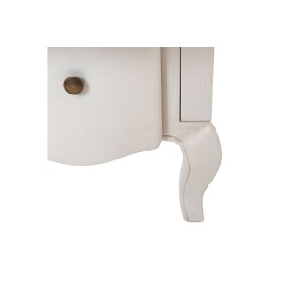 Chiffonnier en bois blanc cassé patiné 4 tiroirs BETSY - HELLIN