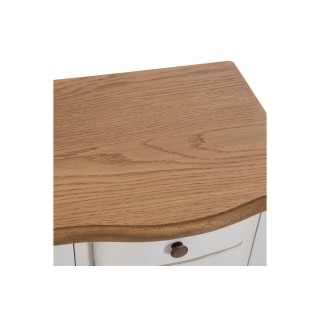Chiffonnier en bois blanc cassé patiné 4 tiroirs BETSY - HELLIN