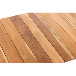 Table basse rectangulaire artisanale en teck massif L123 SANCHO - HELLIN