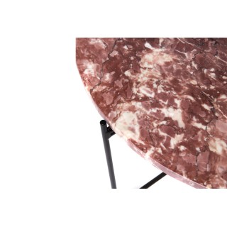 Table basse ronde en marbre et pieds en métal noir D70 MELBA - HELLIN