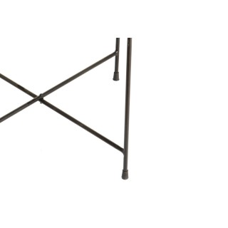 Table basse ronde en marbre et pieds en métal noir D70 MELBA - HELLIN