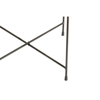 Table basse ronde en marbre et pieds en métal noir D70 MELBA - HELLIN