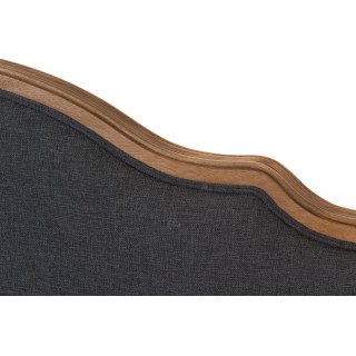 Tête de lit double en bois et en tissu gris L160 BETSY - HELLIN