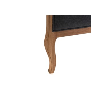 Tête de lit double en bois et en tissu gris L160 BETSY - HELLIN