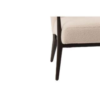 Fauteuil scandinave en tissu bouclette SUZY - HELLIN